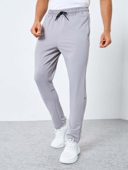 Styli - Men Grey Solid Slim Fit Trackpant