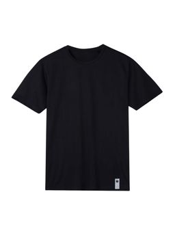 Tego - Black Polyester Solid Men T-shirt - Black