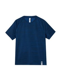 Tego - Navy Polyester Solid Men T-shirt - Navy Blue