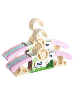 Hopop - Multi-Color Plastic Solid Hanger (Pack of 12) (0-3 Months)