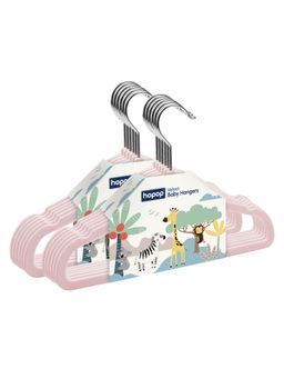 Hopop - Pink Plastic Solid Hanger (Pack of 12) (0-3 Months)