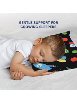 Hopop - Black Cotton Printed Pillow (0-3 Months)