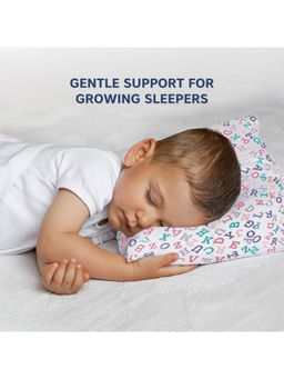 Hopop - White Cotton Printed Pillow (0-3 Months)