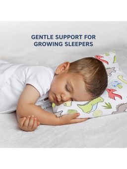 Hopop - White Cotton Printed Pillow (0-3 Months)