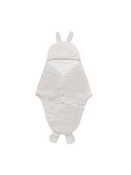 Hopop - White Fleece Solid Swaddle (0-3 Months)