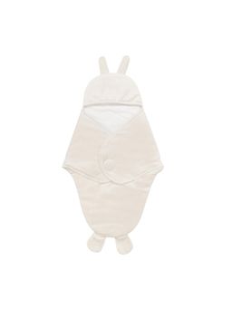 Hopop - Cream Fleece Solid Swaddle (0-3 Months)