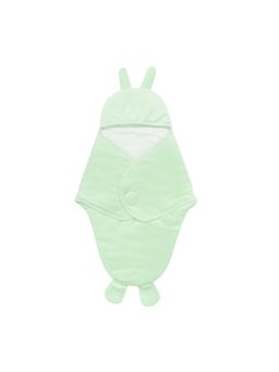 Hopop - Green Fleece Solid Swaddle (0-3 Months)