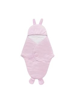 Hopop - Pink Fleece Solid Swaddle (0-3 Months)
