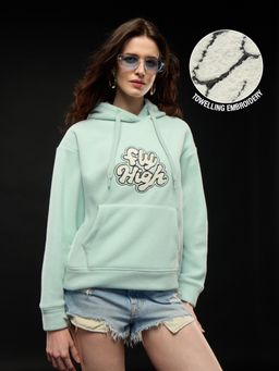 The Souled Store - Fly High Women Blue Oversized Hoodie