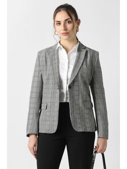 Van Heusen - Women Grey Checks Blazer
