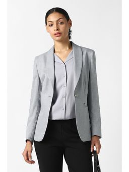 Van Heusen - Women Grey Textured Blazer