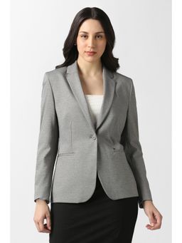 Van Heusen - Women Grey Textured Blazer