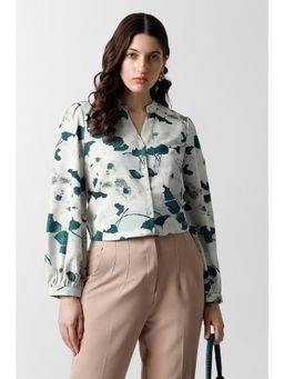 Van Heusen - Women White Print Long Sleeves Formal Shirt