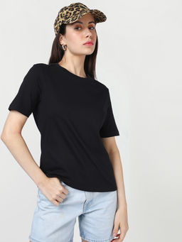 Bewakoof - Women Black T-shirt