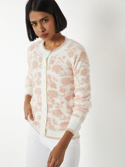 max - Women Pink Knit Cardigan