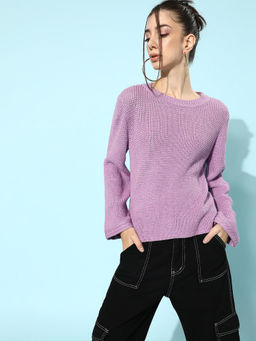 STREET 9 - Lavender Acrylic Sweater