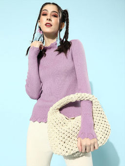 STREET 9 - Lavender Acrylic Sweater