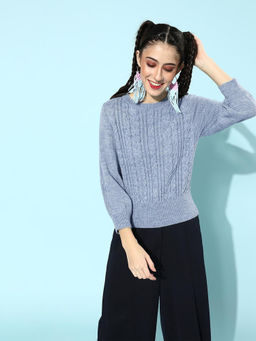 STREET 9 - Blue Acrylic Sweater