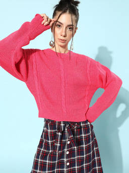 STREET 9 - Pink Acrylic Sweater