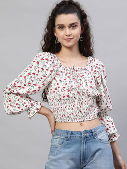 STREET 9 - Red Floral Top