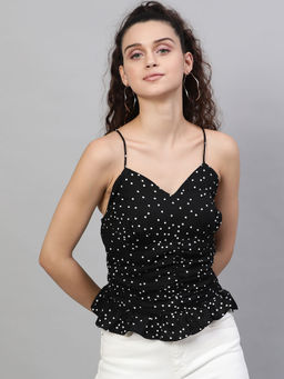 STREET 9 - Black Polka Dots Top