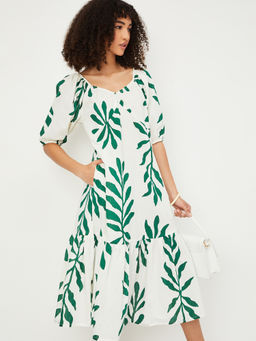 max - Women Off White Printed Dress
