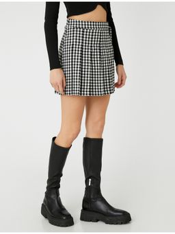 Koton - Womens MINK Normal Pleated Skirt