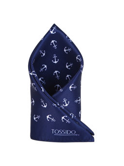 Tossido - Printed Blue Pocket Square