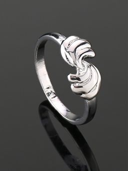 Estele - Rhodium Plated Twisted Wings Finger Ring For Girls & Women