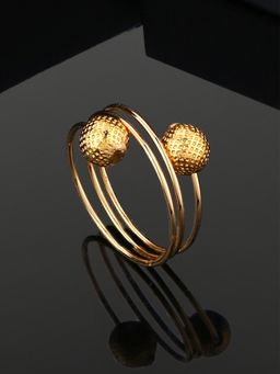 Estele - Gold Plated Twisted Loop Finger Ring For Girls & Women