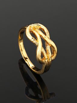 Estele - Gold Plated Infinity Knot Designer Finger Ring For Women