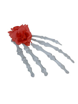 Little Surprise Box - Skeletal Hand Unique Hair Accessory for Halloween Party ,Red