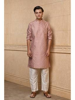 TASVA - Pink Embroidered Kurta with Churidar