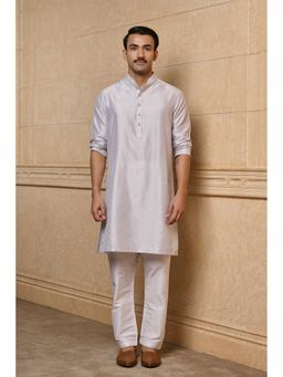 TASVA - Purple Embroidered Kurta with Churidar