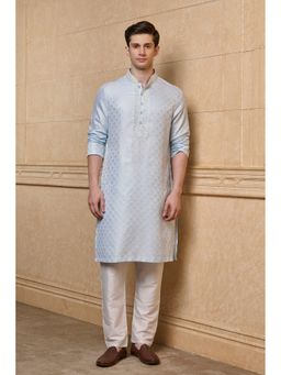 TASVA - Light Blue Embroidered Kurta with Churidar