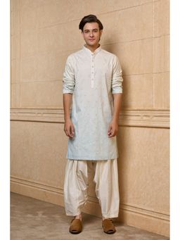 TASVA - Light Blue Embroidered Kurta with Churidar