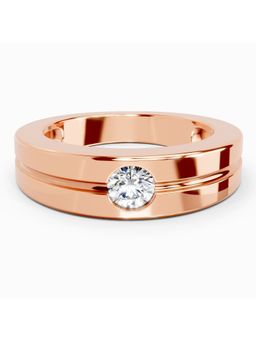 Sparkles - Lab Grown Diamond 0.3 Carat Knife Edge 14K Rose Gold Igi Certified Engagement Ring