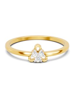 SPARQ - Lab Grown Diamond 0.05Ct 925 Sterling Silver Gold Plated Trinity Cluster Ring