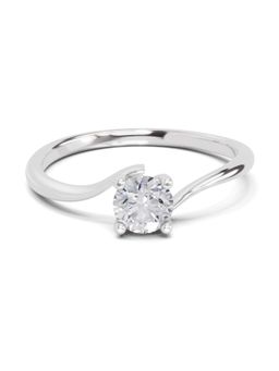 Sparkles - Lab Grown Diamond 0.39 Carat Classic Solitaire 14K White Gold Engagement Ring