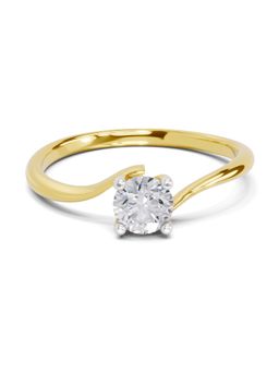 Sparkles - Lab Grown Diamond 0.39 Carat Classic Solitaire 14K Yellow Gold Engagement Ring