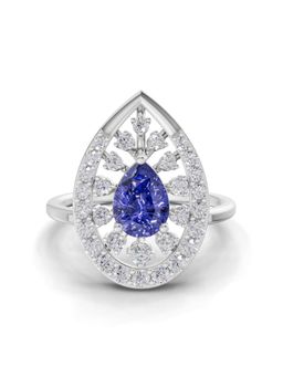 Sparkles - Lab Grown Diamond 0.47 Carat Halo 14K White Gold Igi Certified Ring