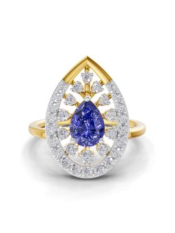 Sparkles - Lab Grown Diamond 0.47 Carat Halo 14K Yellow Gold Igi Certified Ring
