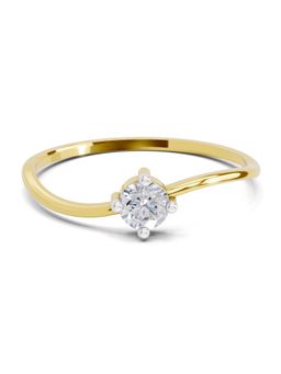 Sparkles - Lab Grown Diamond 0.18 Carat Celestial Twist 14K Yellow Gold Igi Certified Ring
