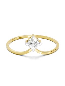 Sparkles - Lab Grown Diamond 0.18 Carat 14K Yellow Gold Igi Certified Engagement Ring