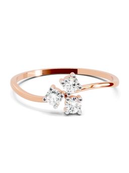 Sparkles - Lab Grown Diamond 0.18 Carat Threefold 14K Rose Gold Igi Certified Ring