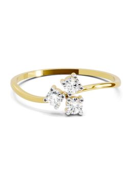 Sparkles - Lab Grown Diamond 0.18 Carat Threefold 14K Yellow Gold Igi Certified Ring
