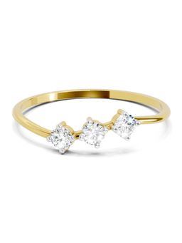 Sparkles - Lab Grown Diamond 0.18 Carat Trinity Gleam Ring 14K Yellow Gold Igi Certified Ring