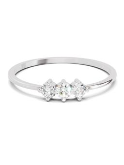 Sparkles - Lab Grown Diamond 0.18 Carat Trinity Spark Ring 14K White Gold Igi Certified Ring