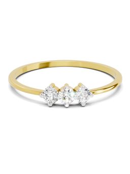 Sparkles - Lab Grown Diamond 0.18 Carat Trinity Spark Ring 14K Yellow Gold Igi Certified Ring