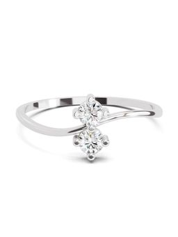 Sparkles - Lab Grown Diamond 0.17 Carat Twin Flames Ring 14K White Gold Igi Certified Ring